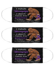 bigfoot fibromyalgi-I-don't-have the energy mas Cloth Face Mask - 3 Pack front
