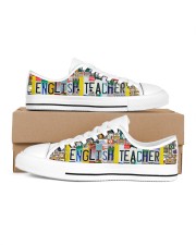 shoe plate english teacher Men's Low Top White Shoes inside-left-outside-left