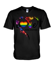 lgbt love another V-Neck T-Shirt tile