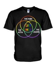 gay uncle man myth legend V-Neck T-Shirt tile