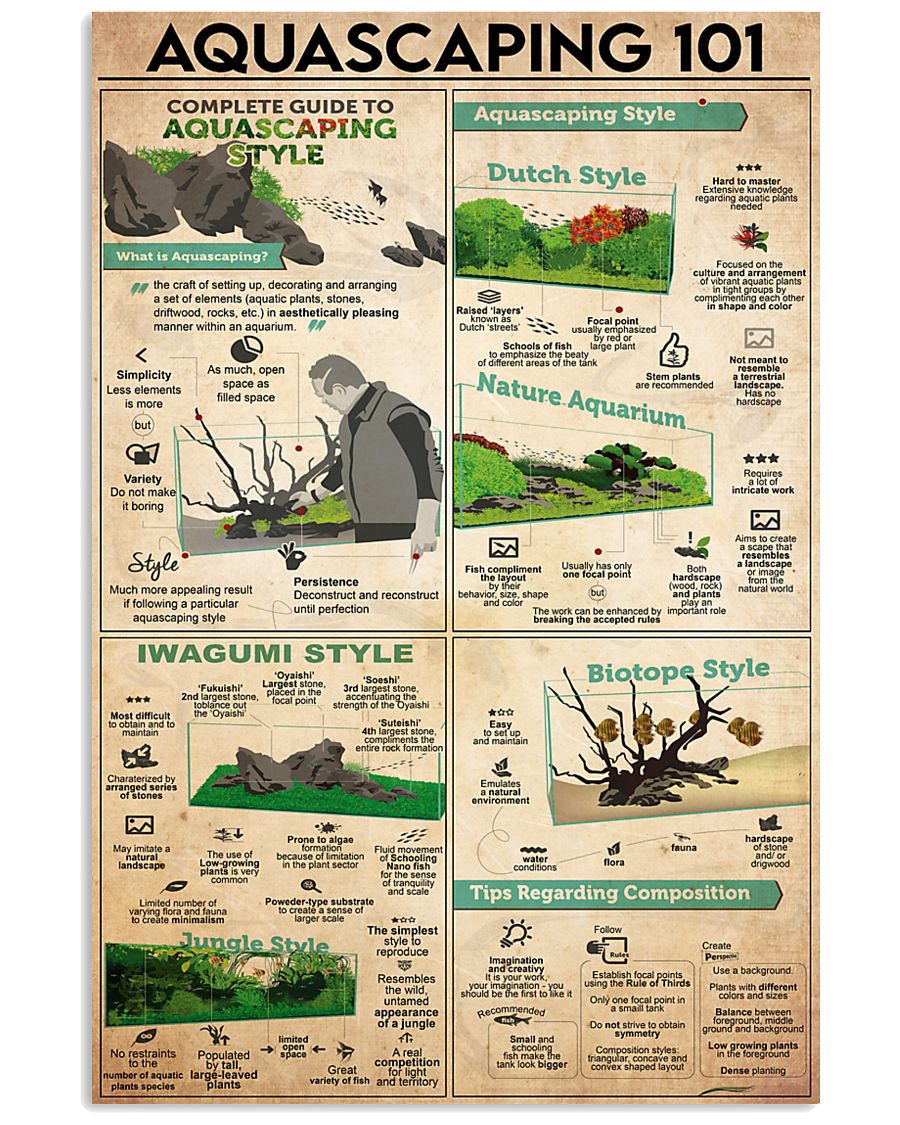 Aquascaping 101 11x17 Poster