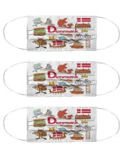 denmark map mas Cloth Face Mask - 3 Pack front