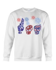 sign language USA independence Crewneck Sweatshirt tile