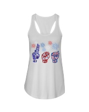 sign language USA independence Ladies Flowy Tank tile