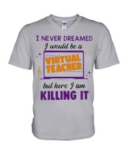 virtual teacher V-Neck T-Shirt tile