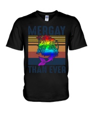 lgbt mergay than ever V-Neck T-Shirt tile