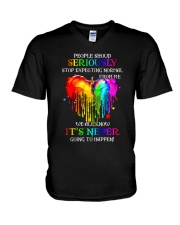 dragon lgbt going to happen V-Neck T-Shirt tile