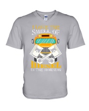 Funny School Bus Drive smell V-Neck T-Shirt tile