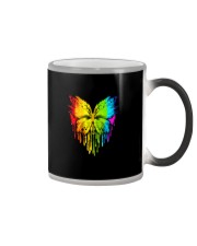 lgbt butterfly colorful heart Color Changing Mug tile