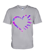 Proud School Bus Driver neon V-Neck T-Shirt tile