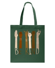 black sign language be kind Tote Bag tile