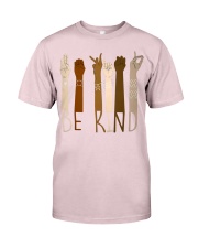black sign language be kind Premium Fit Mens Tee tile