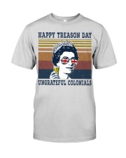 Independence Day Elizabeth II happy treason day Premium Fit Mens Tee tile