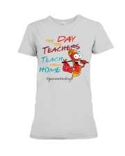 teacher teach from home Premium Fit Ladies Tee tile