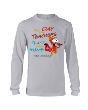 teacher teach from home Long Sleeve Tee tile