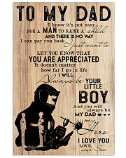 to my dad welder 11x17 Poster front