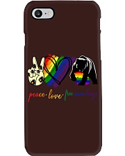 lgbt peace love fre mom hug Phone Case tile