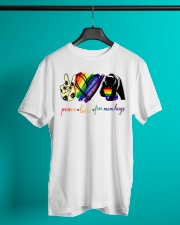 lgbt peace love fre mom hug Classic T-Shirt lifestyle-mens-crewneck-front-3