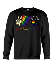 lgbt peace love fre mom hug Crewneck Sweatshirt tile