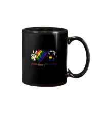 lgbt peace love fre mom hug Mug tile