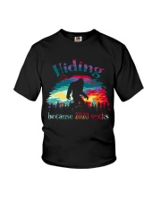 bigfoot Hiding because 2020 suc Youth T-Shirt tile