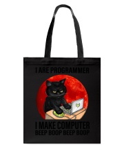 programmer cat make computer beep boop lqt cva 2 Tote Bag tile