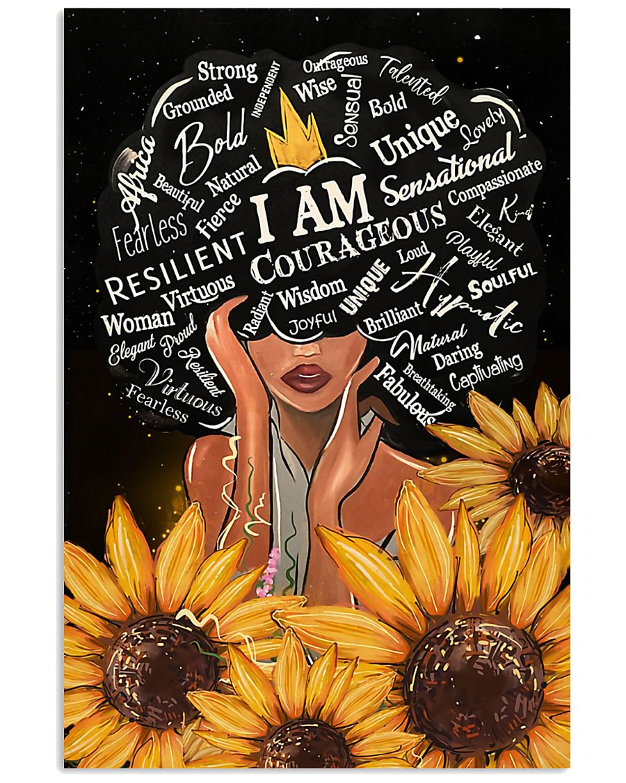 I Am Black sunflower poster 11x17 Poster