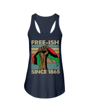 black fre-ish retro 2 Ladies Flowy Tank tile