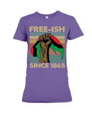 black fre-ish retro 2 Premium Fit Ladies Tee tile