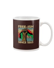 black fre-ish retro 2 Mug tile