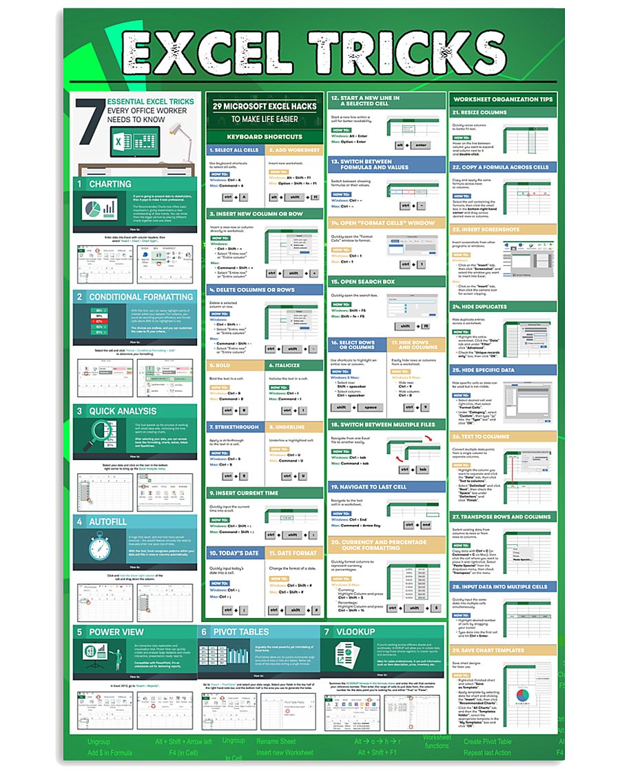 Excel tricks 16x24 Poster