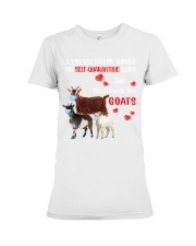 quarantine-alone-goats Premium Fit Ladies Tee tile