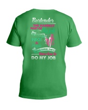 bartender hardest of my job V-Neck T-Shirt tile
