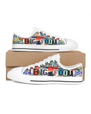 bigfoot plate sho Men's Low Top White Shoes inside-left-outside-left