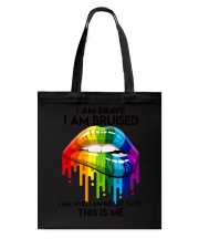 lgbt I am brave Tote Bag tile