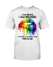 lgbt I am brave Classic T-Shirt front