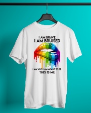 lgbt I am brave Classic T-Shirt lifestyle-mens-crewneck-front-3