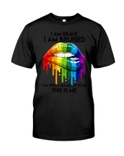lgbt I am brave Premium Fit Mens Tee tile