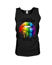 lgbt I am brave Unisex Tank tile