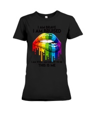 lgbt I am brave Premium Fit Ladies Tee tile