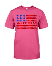 Autism American flag Premium Fit Mens Tee tile