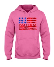 Autism American flag Hooded Sweatshirt tile