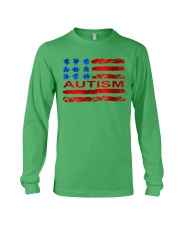 Autism American flag Long Sleeve Tee tile