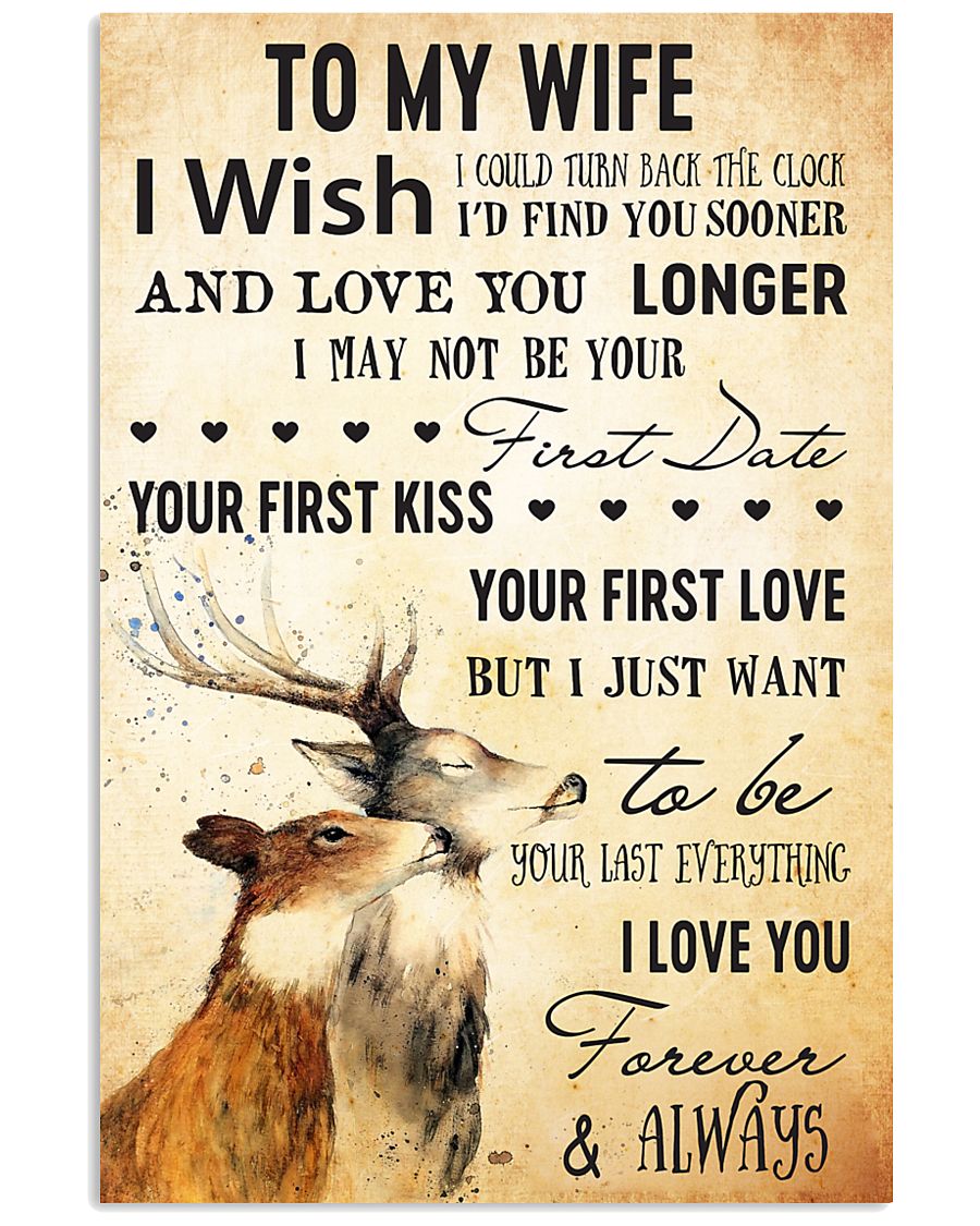 deer my wife 11x17 Poster