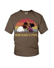 dope black dad daughter Youth T-Shirt tile