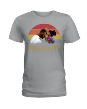 dope black dad daughter Ladies T-Shirt tile
