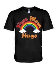 lgbt mom hug V-Neck T-Shirt tile