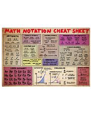 math notation cheat sheet 17x11 Poster front