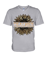 teacher leopard V-Neck T-Shirt tile