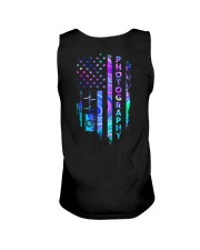 Photography American flag neon Unisex Tank tile